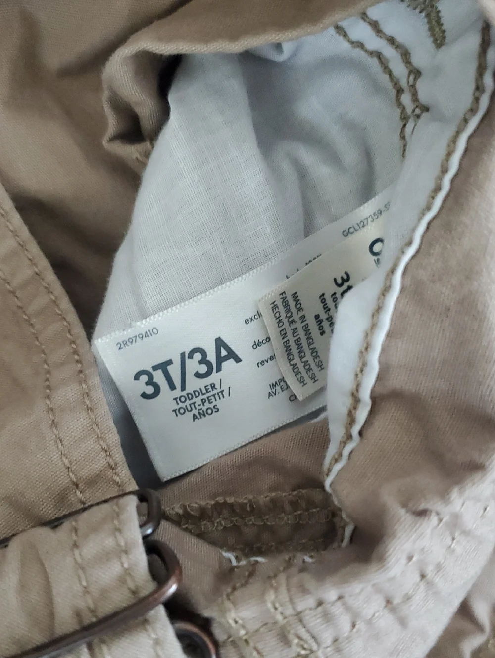 OshKosh B'gosh Bundke Kids Overalls, Classic Tan, Americana